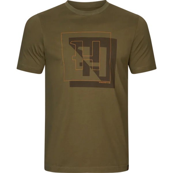 Härkila H-logo S/S T-shirt Dark olive v:4794063