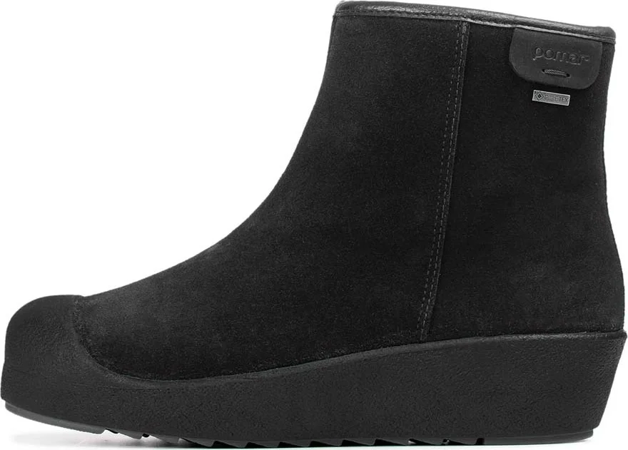 Pomar Women’s Kallio GORE-TEX Ankle Boot Black Suede(fur L) Curling v:1146353 Pomar Women’s Kallio GORE-TEX Ankle Boot Black Suede(fur L) Curling v:1146353