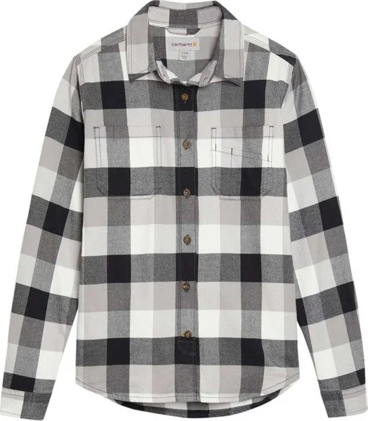 Carhartt W’s Hamilton Plaid Flannel Shirt Black v:9890666