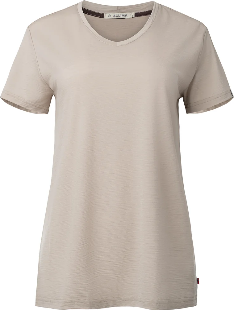 Aclima Women's LightWool 180 Loose Fit Tee Simply Taupe v:4186264