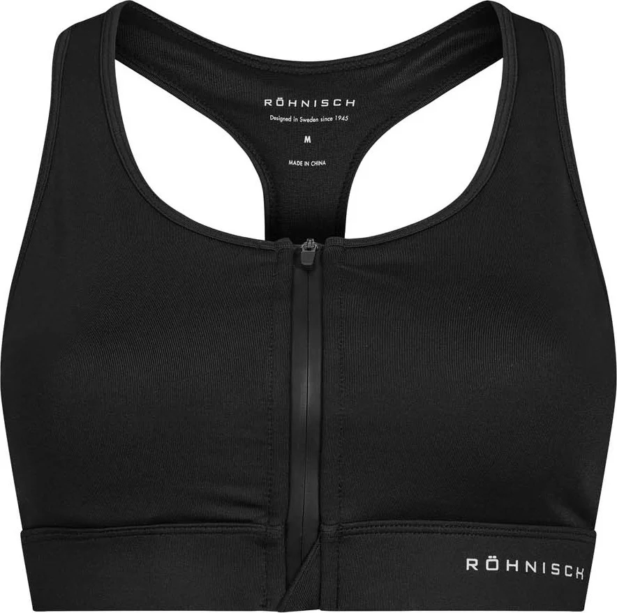 Röhnisch Women’s Essential Zip Sportsbra Black v:1429429 Röhnisch Women’s Essential Zip Sportsbra Black v:1429429
