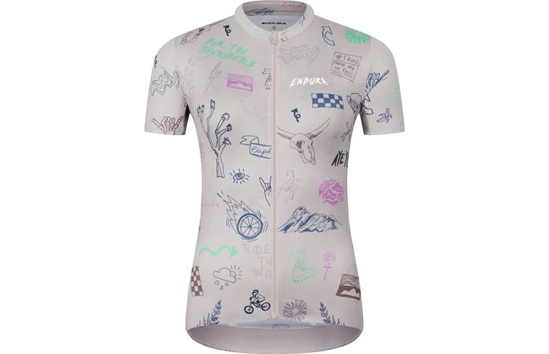 Sykkeltrøye Endura Women's Pro SL S/S Print Titanium v:3827092