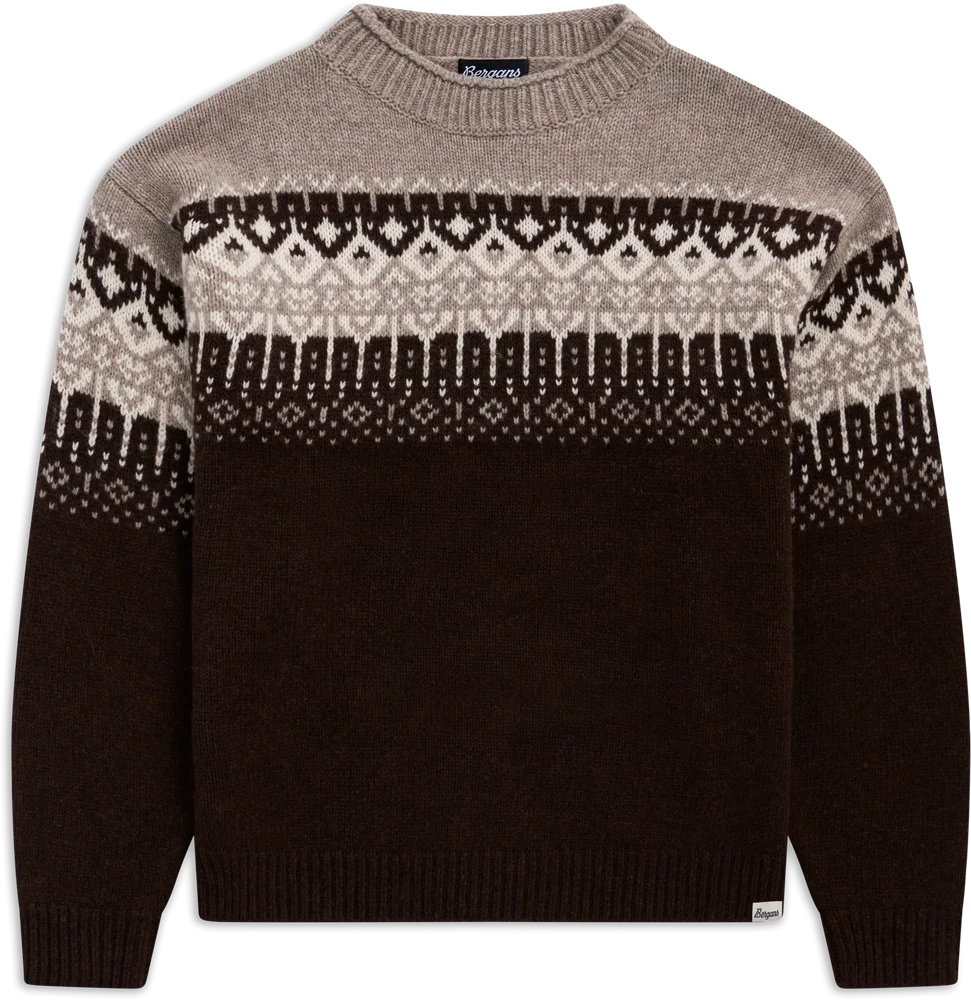 Bergans Men´s Steiro Knitted Wool Jumper Dark Chocolate/rock Taupe/creme v:1710285