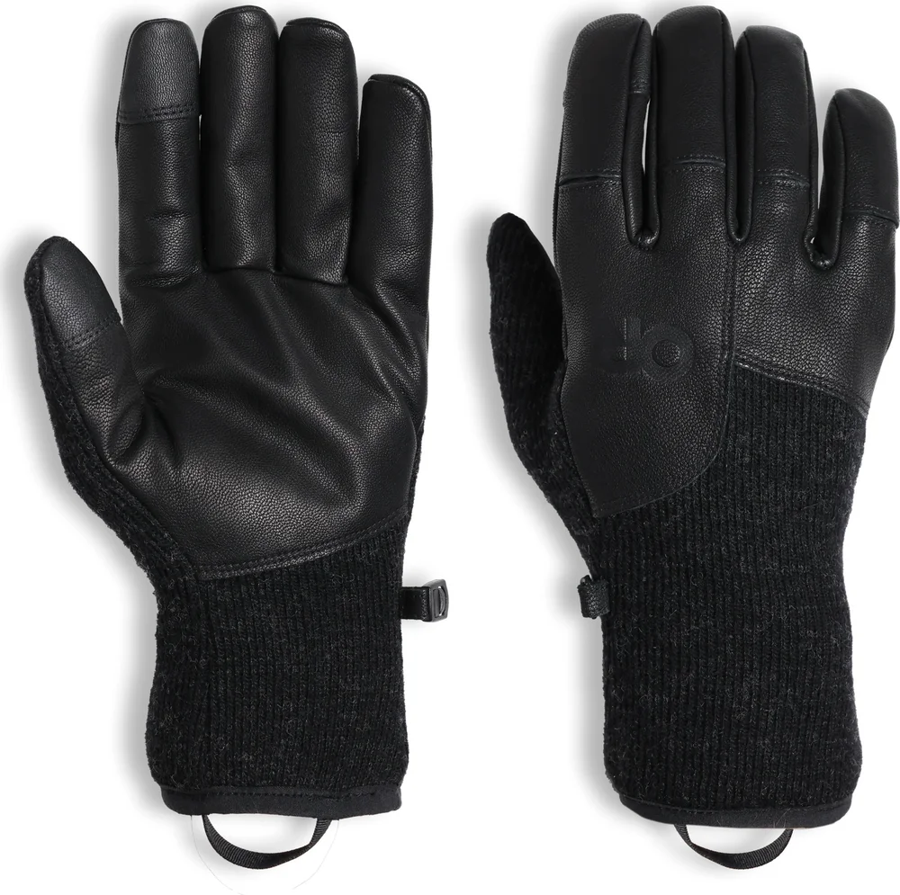 Outdoor Research Men’s Flurry Drivin Gloves Solid Black v:7380016 Outdoor Research Men’s Flurry Drivin Gloves Solid Black v:7380016