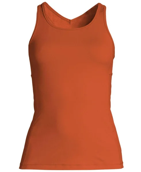 Essential Racerback w/Mesh Insert Papaya Red v:7431488 Essential Racerback w/Mesh Insert Papaya Red v:7431488