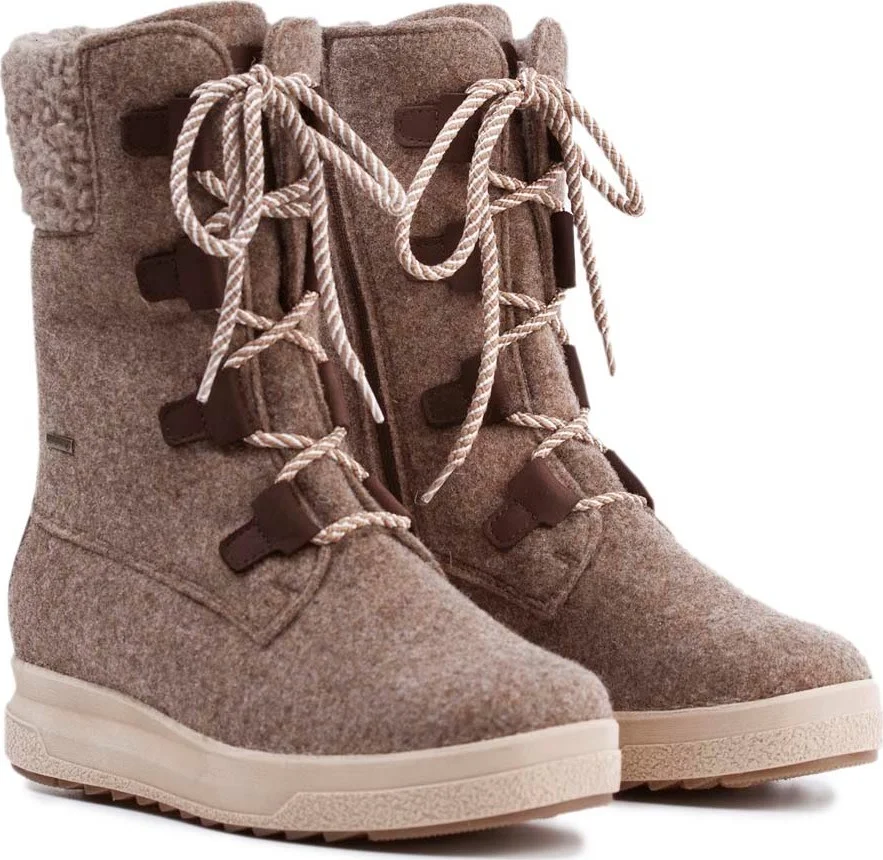 Pomar Women’s Reki Gore-Tex Felt Boot Sand Felt/Bark Waxy Leather v:5553944