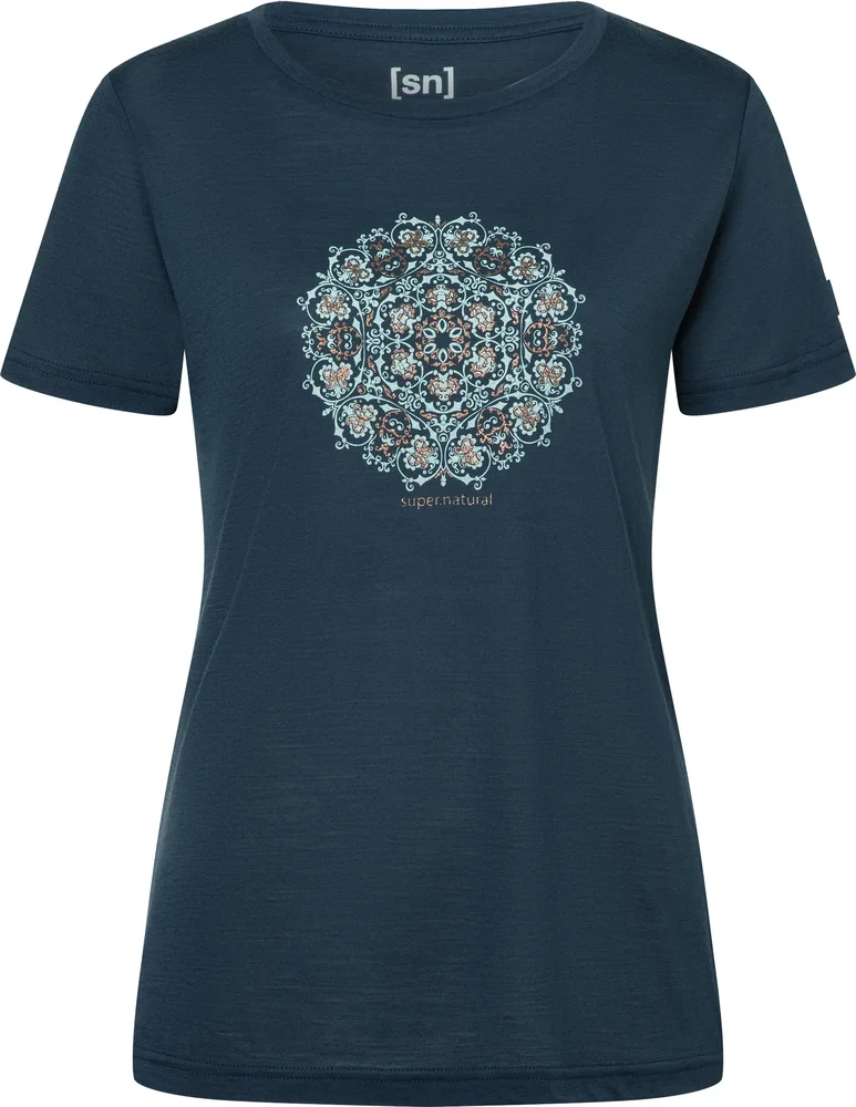 super.natural Women's Ornament Tee Blueberry/light Jade/copper v:2135804