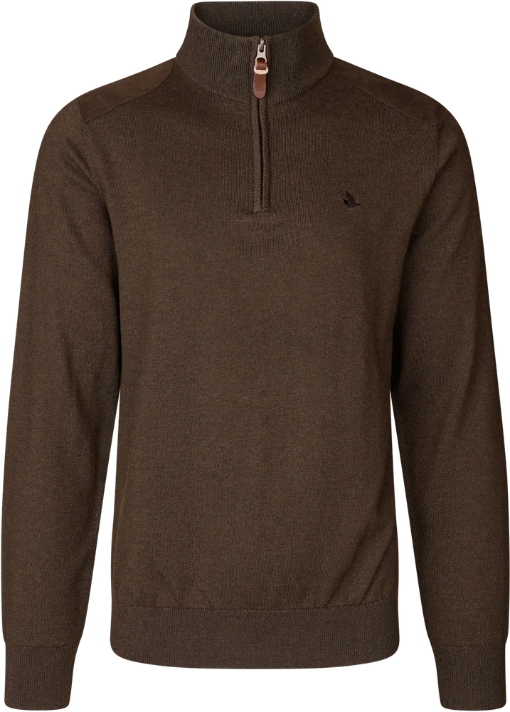 Seeland Men’s Pine Half Zip Sweater Dark Brown v:8648889 Seeland Men’s Pine Half Zip Sweater Dark Brown v:8648889