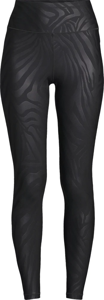 Casall Women's Heat Printed High Waist Tights Zebra Black v:9097220