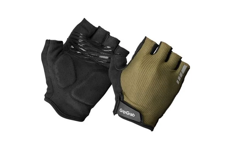 Sykkelhansker GripGrab EXPLR Padded Short Finger Summer Gloves Olive Green v:4471152