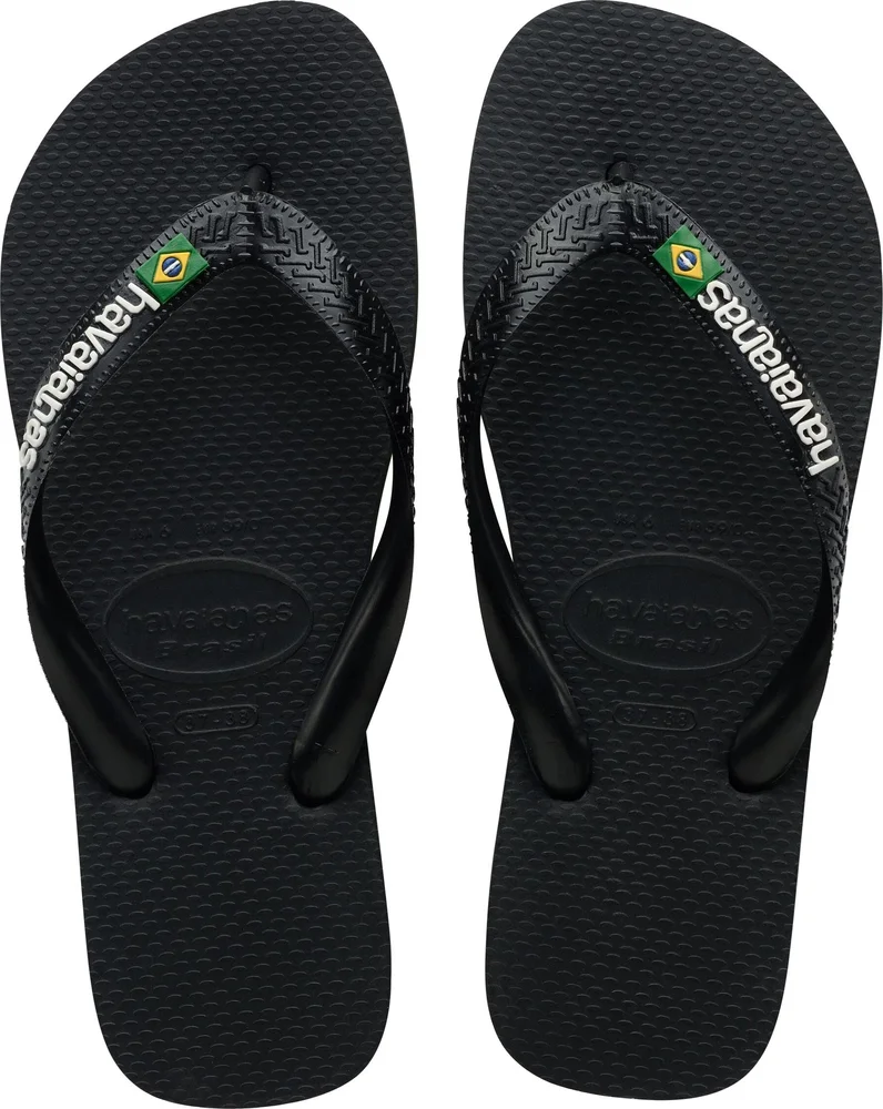 Havaianas Kids' Brazil Logo Black/black v:1815969