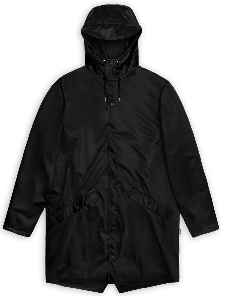 Rains Unisex Long Jacket Black Grain v:3863143 Rains Unisex Long Jacket Black Grain v:3863143