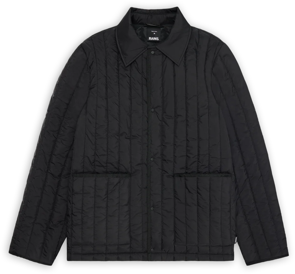 Rains Banja Liner Overshirt Black v:2504272 Rains Banja Liner Overshirt Black v:2504272