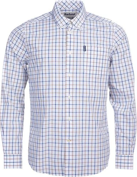 M's Tattersall 13 Shirt Tailored Fit Sandstone v:7903695