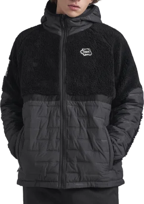 ColourWear Men’s Morph Teddy Hoodie Black v:2679585