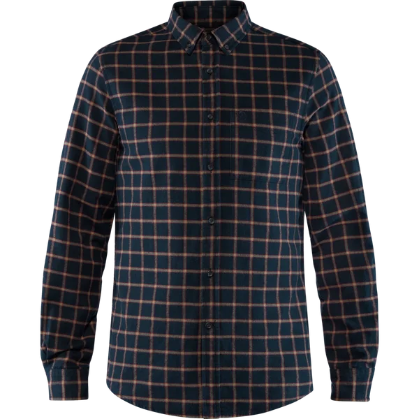 Övik Flannel Shirt M Dark Navy v:2163225