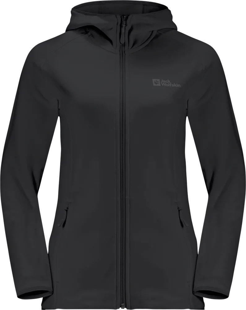 Jack Wolfskin Women’s Baiselberg Hooded Full Zip Black v:3205874 Jack Wolfskin Women’s Baiselberg Hooded Full Zip Black v:3205874