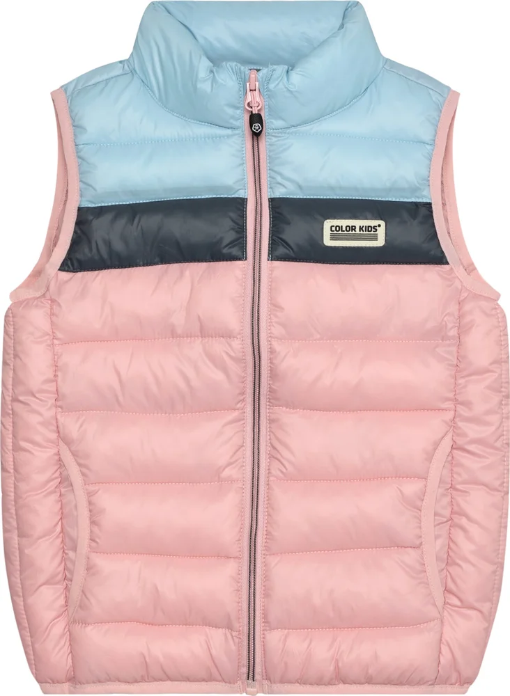 Color Kids Kids' Waistcoat Quilted Colorblock Bridal Rose v:1776661