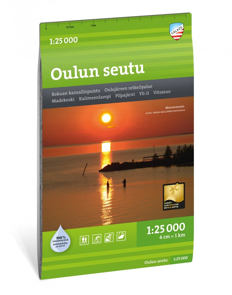 Calazo förlag Oulun Seutu 1:25 000 Topographic map v:5019503