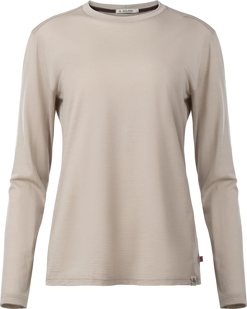 Aclima Women’s LightWool 180 Crewneck Simply Taupe v:4043068 Aclima Women’s LightWool 180 Crewneck Simply Taupe v:4043068