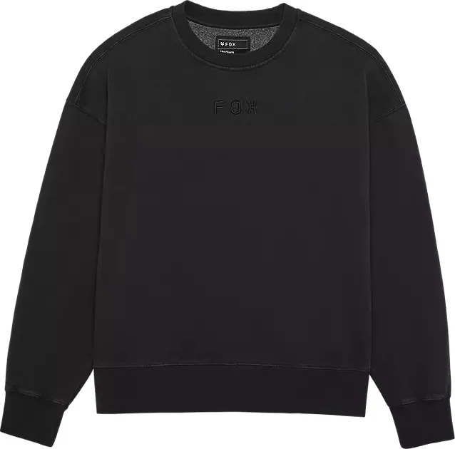 Fox Men’s Wordmark Oversized Fleece Crew Black v:1184678 Fox Men’s Wordmark Oversized Fleece Crew Black v:1184678