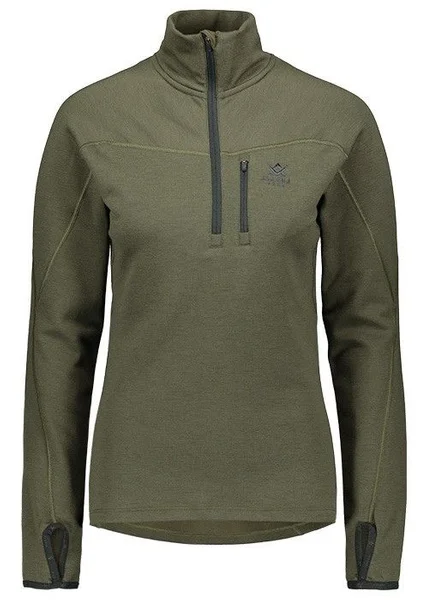 W's Merino Mid Layer Half-Zip Hunting Green v:7320508
