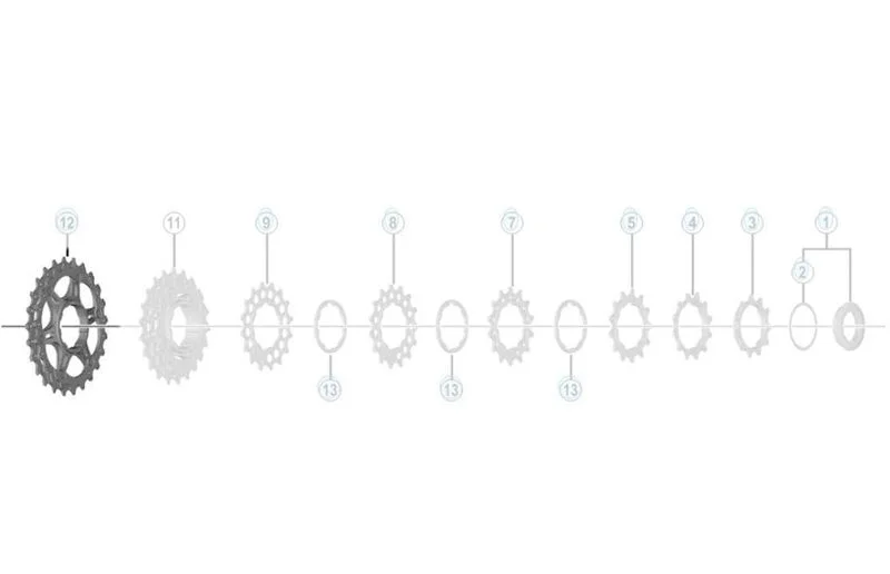 Shimano Kassettkrans Dura-Ace Cs-R9100 23-25T for 11-25T v:3521233