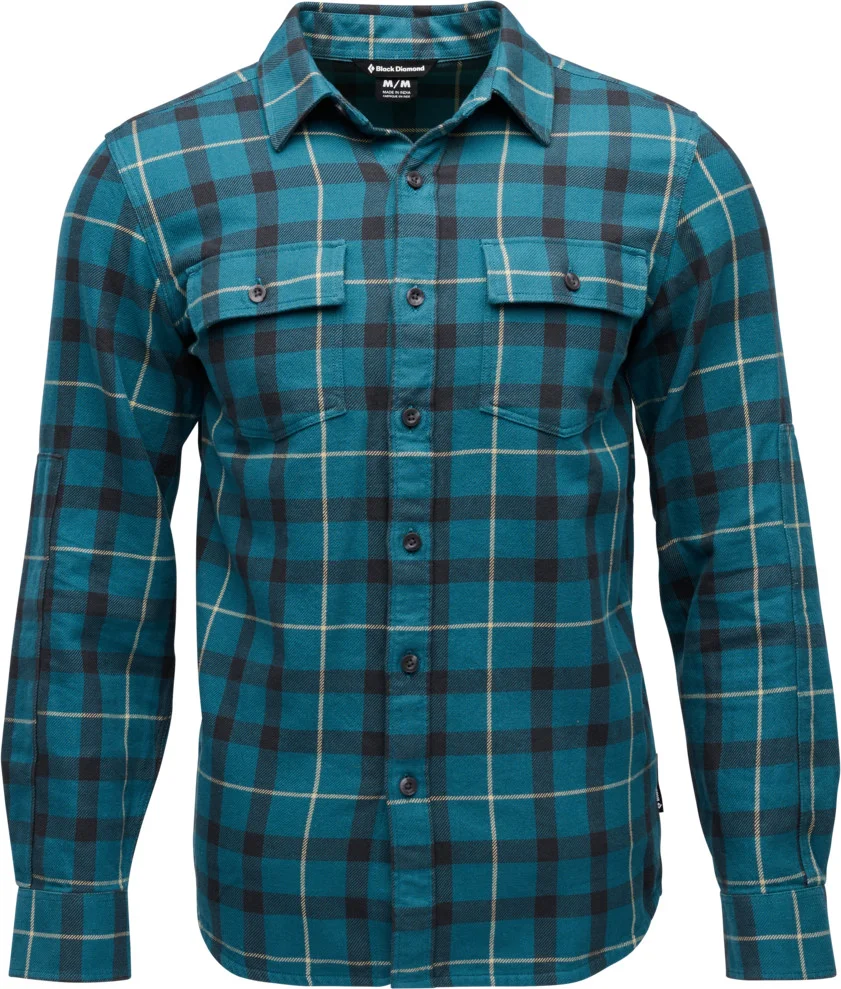 Black Diamond Men's Project Twill Long Sleeve Shirt Creek Blue-charcoal v:5995206