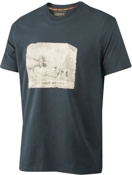 Odin Moose & Dog T-shirt Dark Navy v:1727643
