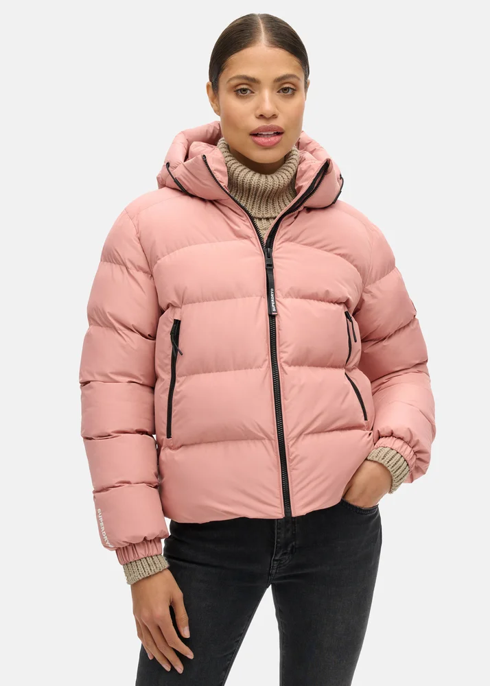 Hooded Sports Puffer Jacket v:3470994