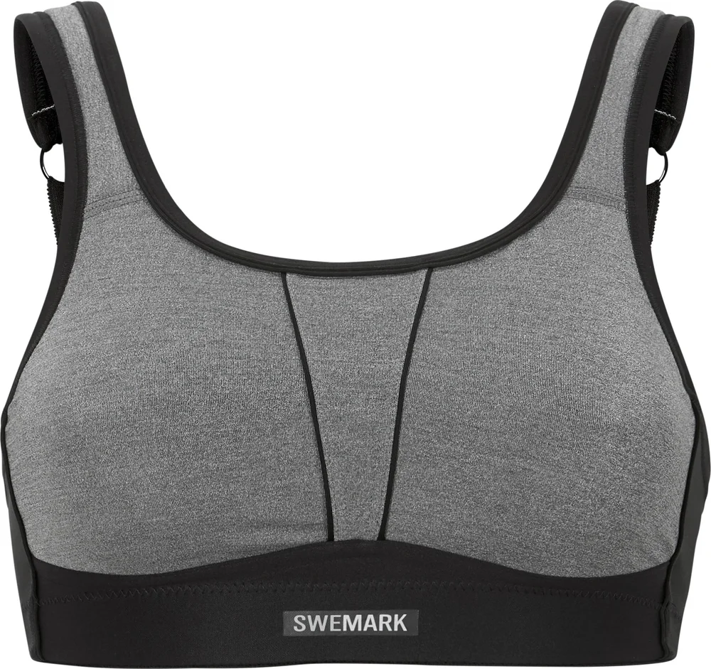 Swegmark Movement Sports Bra Grey Melange/black v:7323158 Swegmark Movement Sports Bra Grey Melange/black v:7323158
