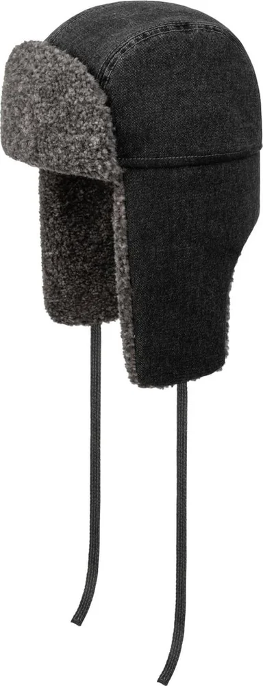 Stetson Bomber Denim Garage Aviator Hat Black v:6823452