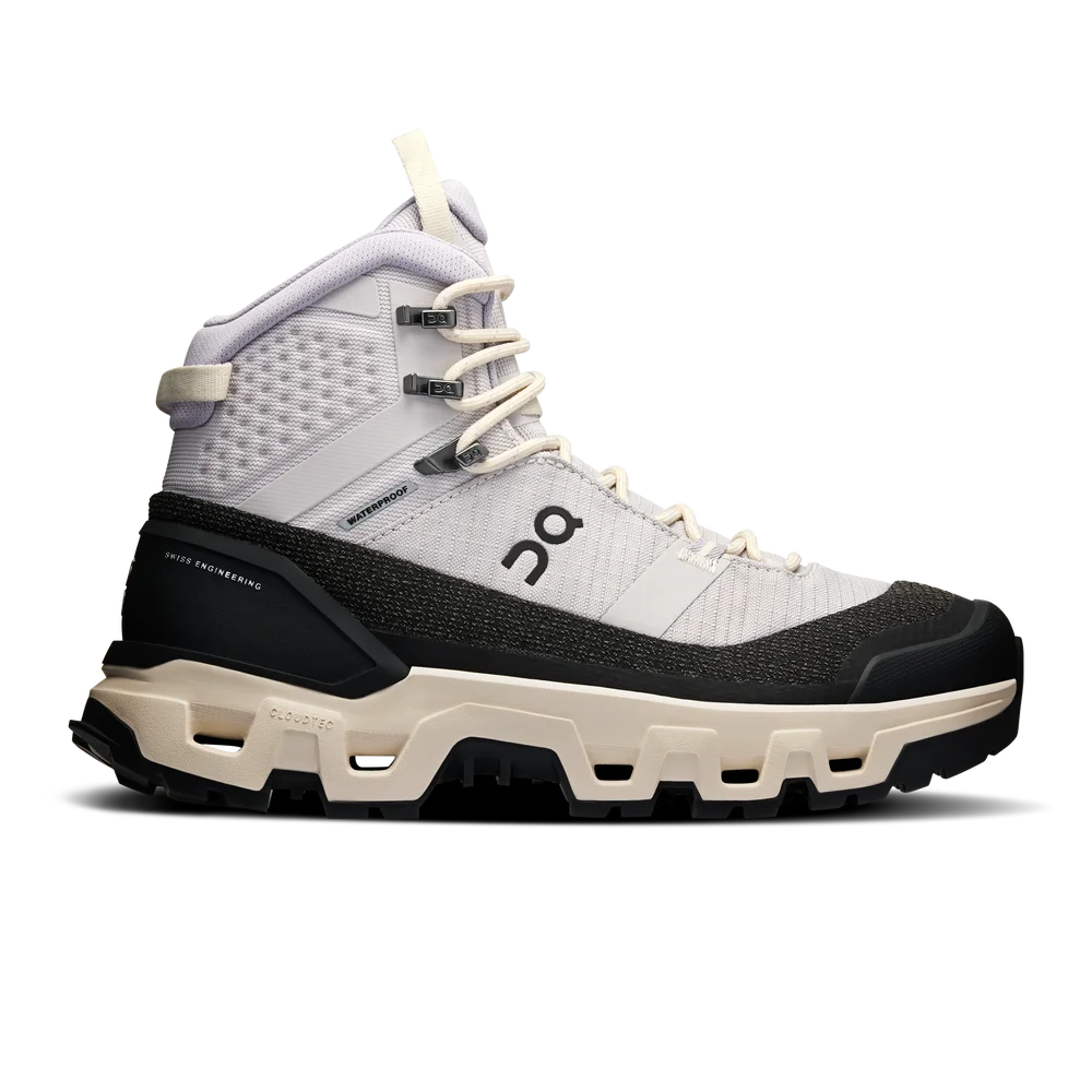 On Women's Cloudrock Trek Waterproof Silver/Cream v:3685732