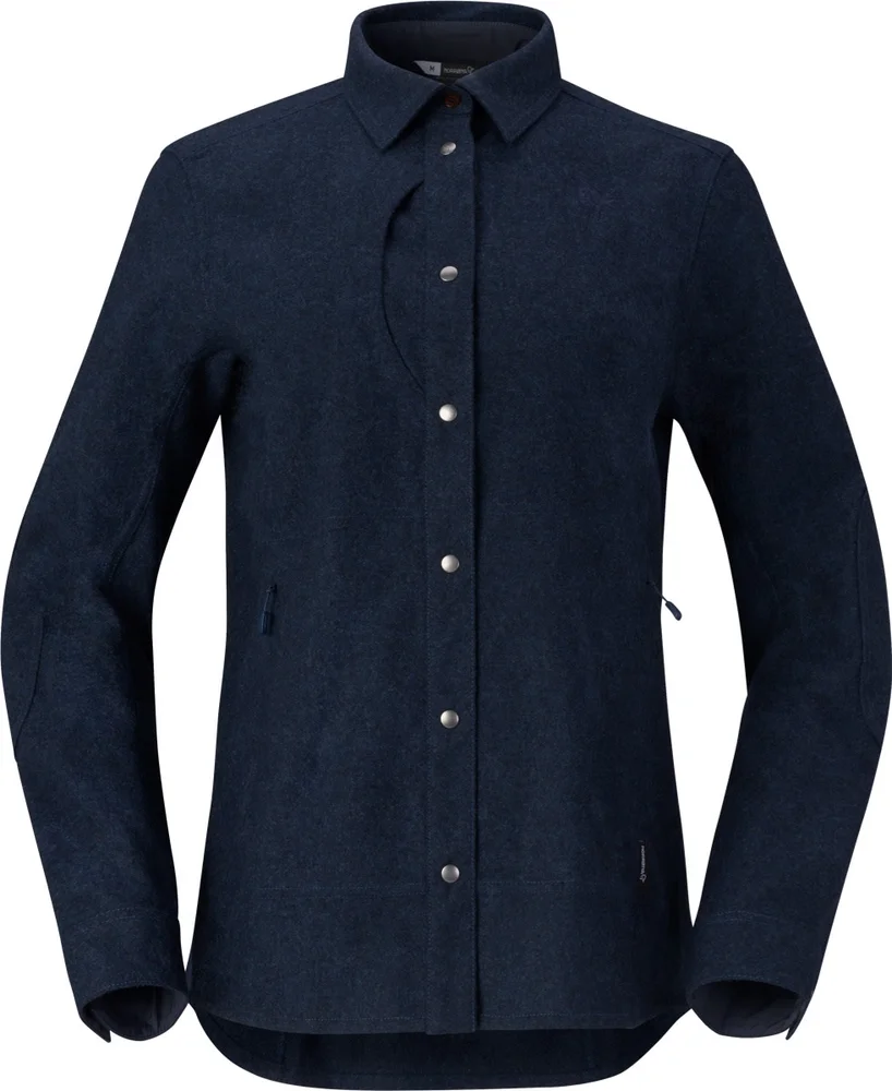 Norrøna Women’s Tamok Wool Plain Shirt Indigo Night Melange v:9500968 Norrøna Women’s Tamok Wool Plain Shirt Indigo Night Melange v:9500968