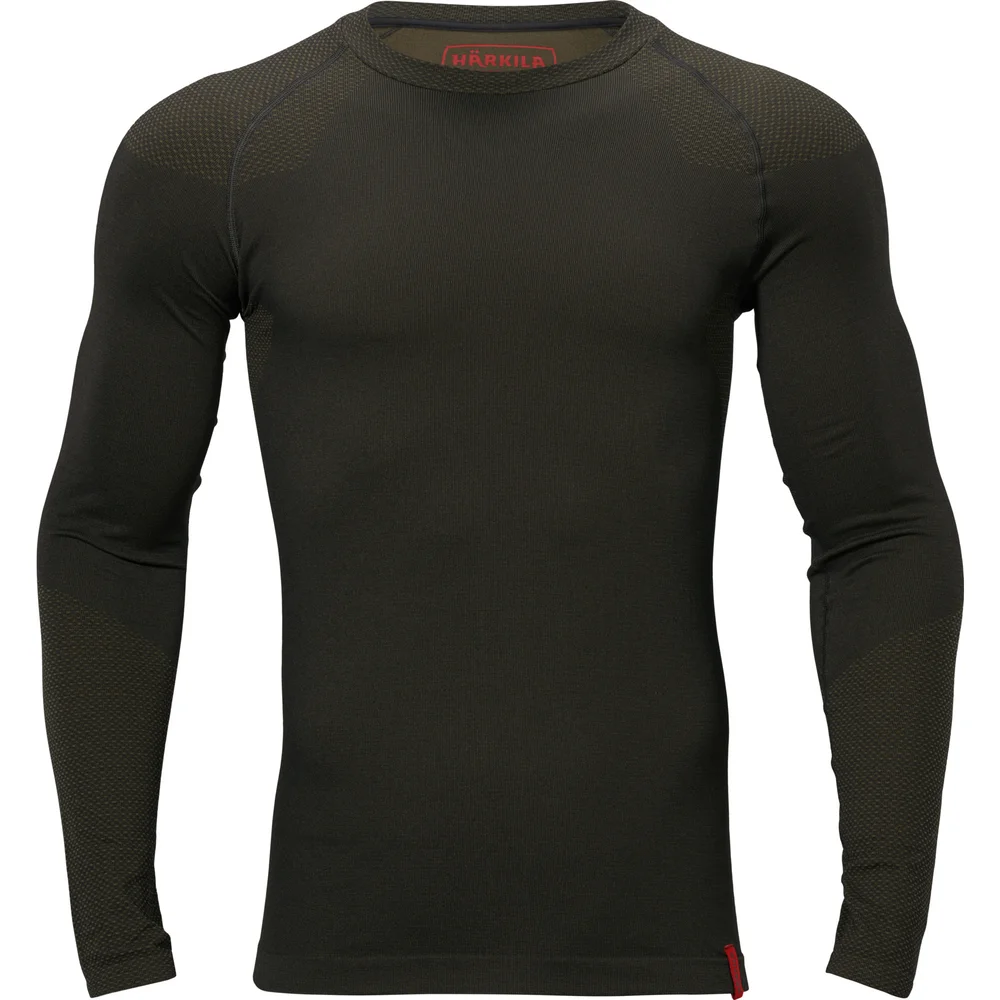 Härkila Men’s Härkila Base Active L/S Round Neck Dark Willow Green v:9307008 Härkila Men’s Härkila Base Active L/S Round Neck Dark Willow Green v:9307008