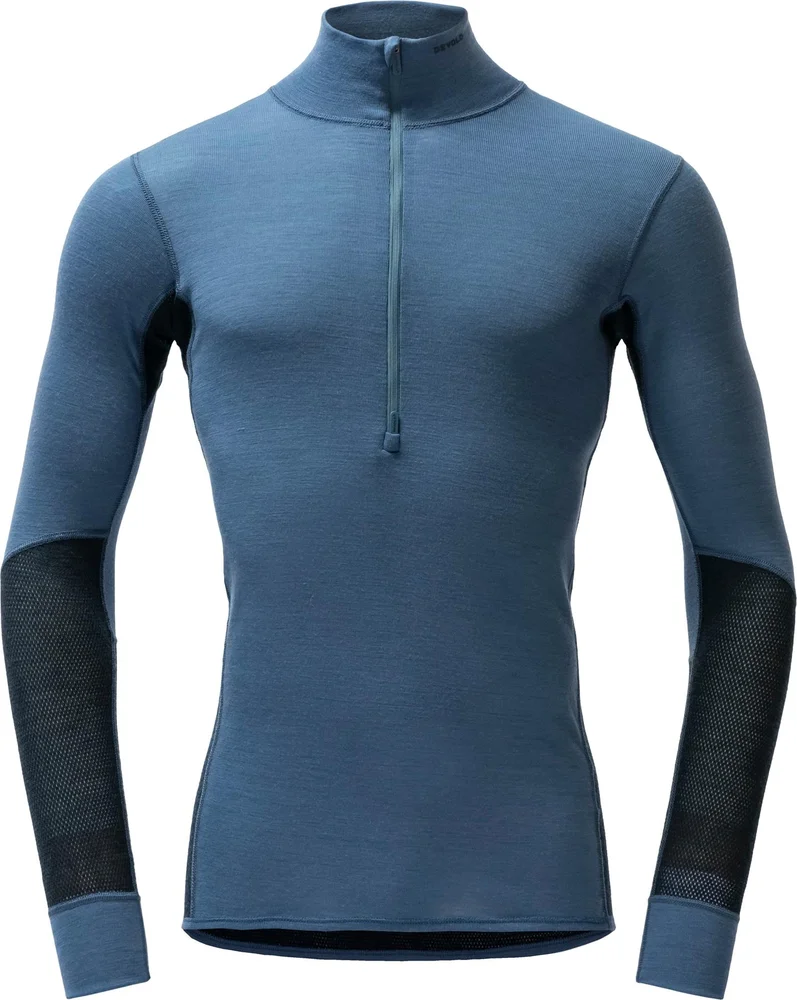 Devold Men's Wool Mesh 190 Zip Neck Berry/Ink v:1598706
