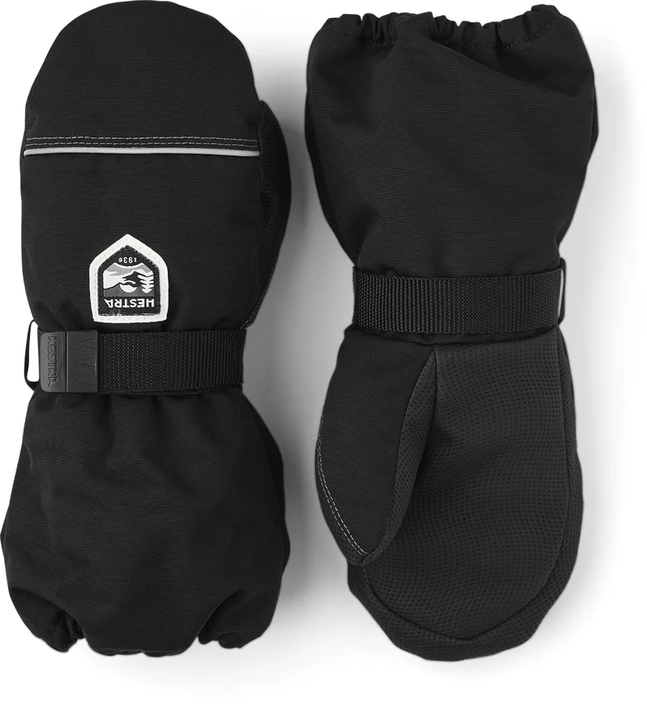 Hestra Kids' Wool Terry - Mitt Black v:2843017