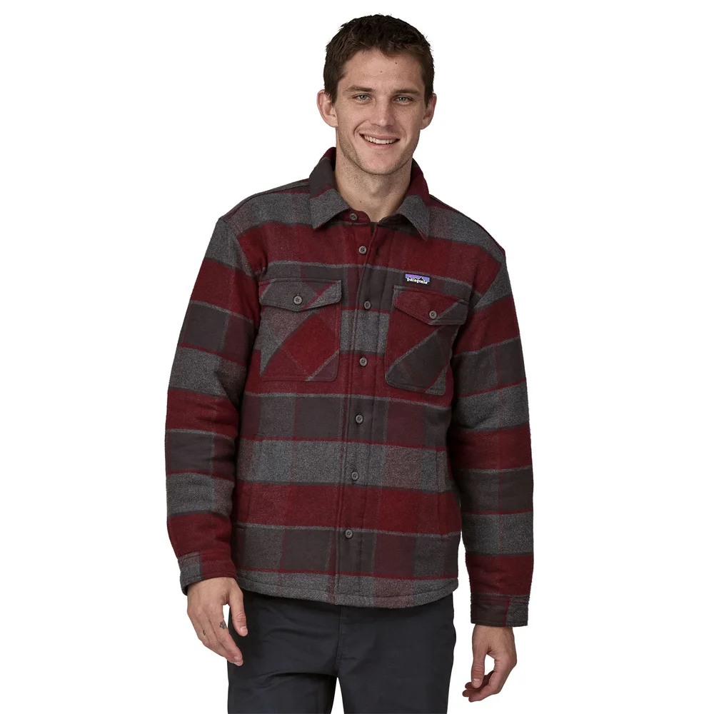 Patagonia Men's Lw Insulated Fjord Flannel Shirt William: Ink Black v:3232316