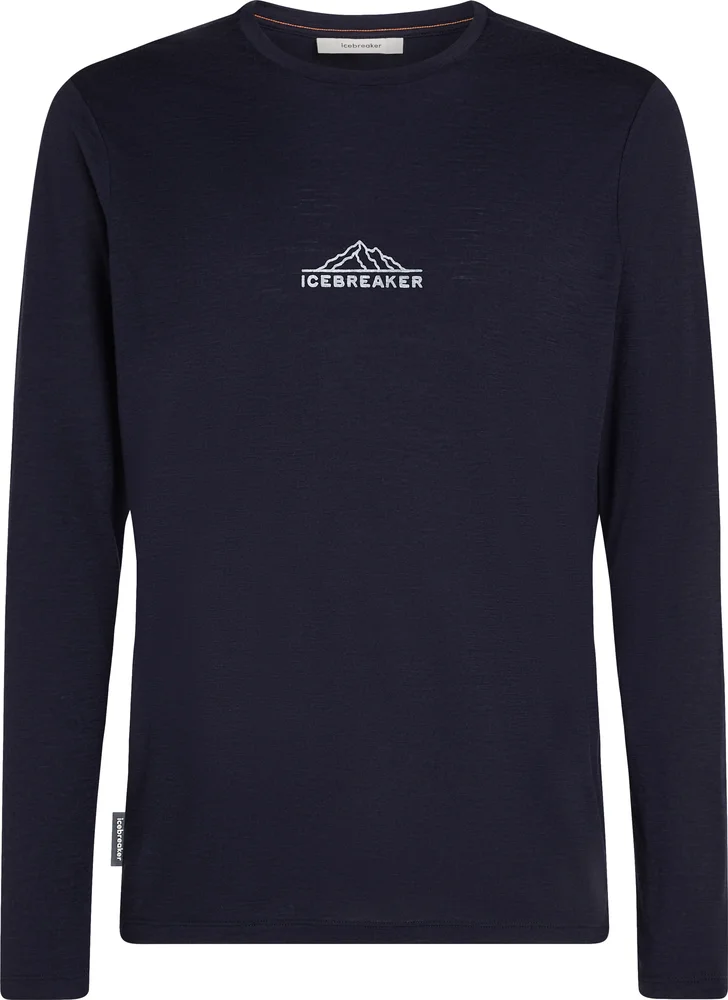 Icebreaker Men’s Merino 150 Tech Lite Long Sleeve Tee Road To Cook Midnight Navy v:3673183