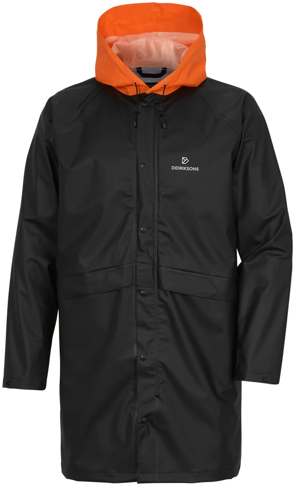 Didriksons Unisex Avon Parka Galon Black/Flame v:2157849