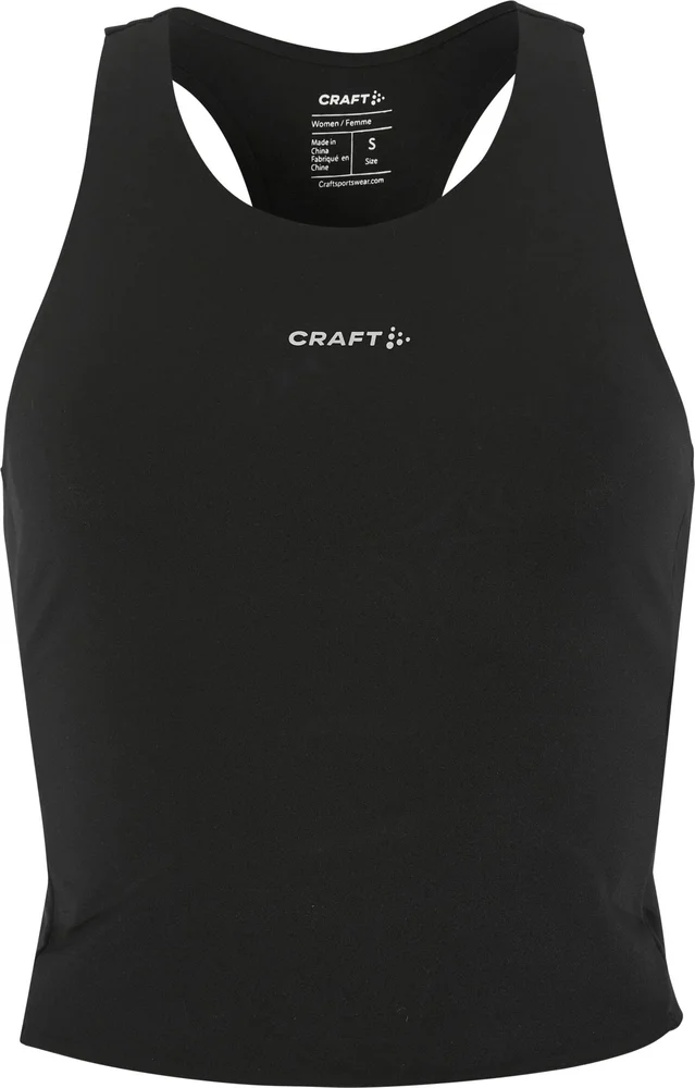 Craft Women's Hypervent Cropped Pocket Singlet Black v:7059358
