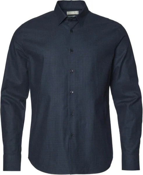 Huxley Shirt Men Navy Checked v:3860961