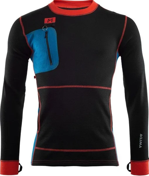 Aclima Lars Monsen Anárjohka Crew Man Jet Black/Blue Sapphire/Poinciana v:2029647 Aclima Lars Monsen Anárjohka Crew Man Jet Black/Blue Sapphire/Poinciana v:2029647