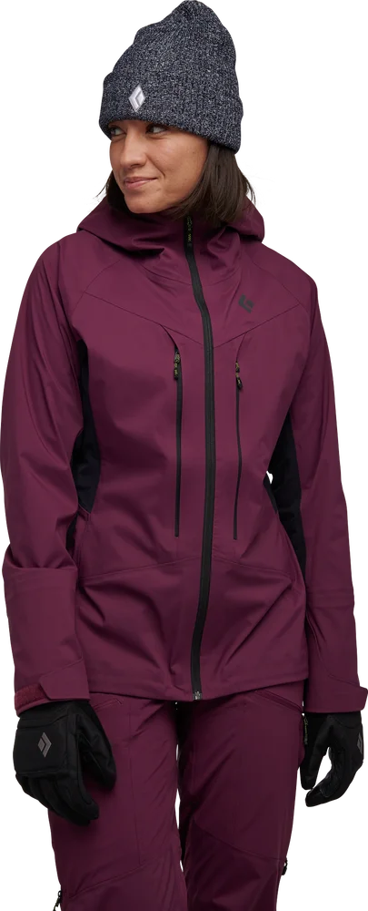 Black Diamond Women's Dawn Patrol Hybrid Shell Jacket Blackberry/Black v:7865622
