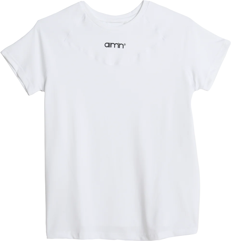 Aim'n Women's Soft Basic Short Sleeve White v:7501092