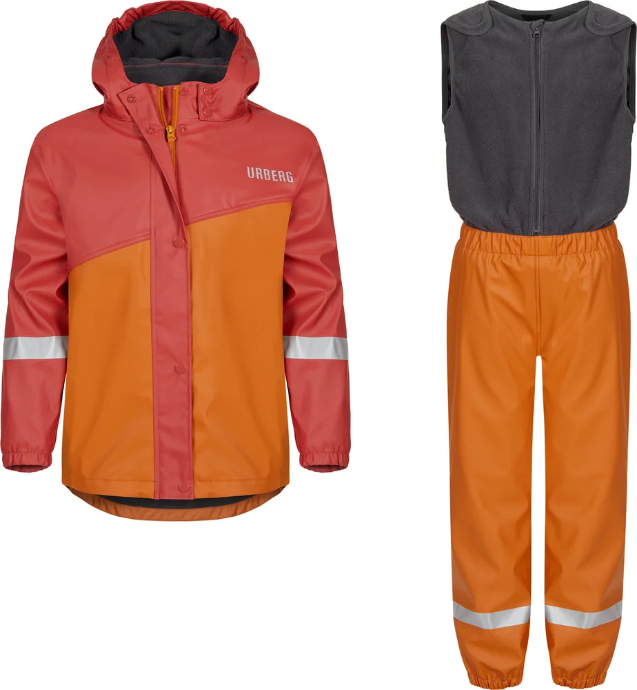 Urberg Kids' Sylte PU Rain Set Pumpkin Spice v:3223161