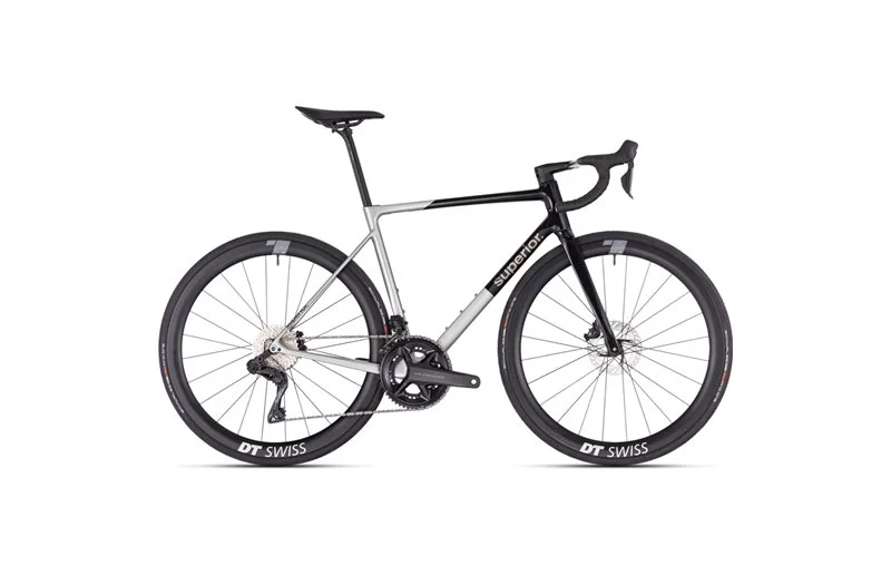 Racersykkel allround Superior RR 9.8 Gloss Chrome Silver/Black Metallic v:7856917