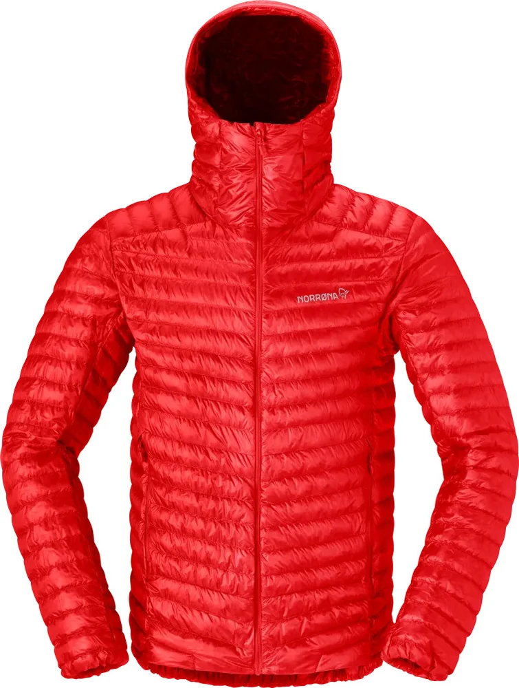 Norrøna Men’s Trollveggen Superlight Down Hood Arednalin Red v:7893917 Norrøna Men’s Trollveggen Superlight Down Hood Arednalin Red v:7893917