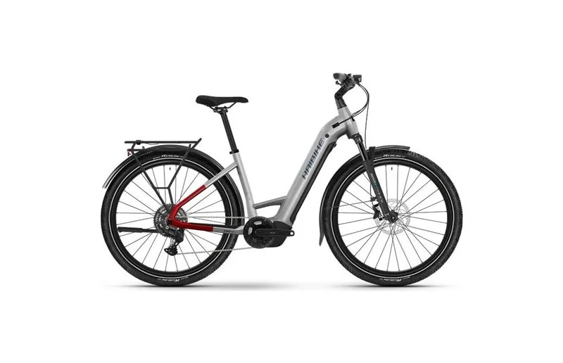 Elsykkel hybrid Haibike Trekking 7 Low Soft Grey/Red/Blue Glossy v:4479947 Elsykkel hybrid Haibike Trekking 7 Low Soft Grey/Red/Blue Glossy v:4479947