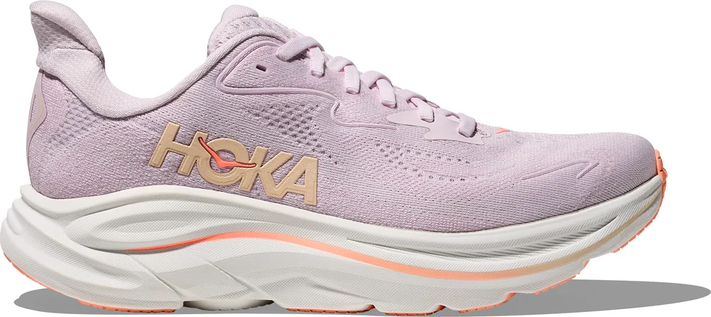 Hoka Women's Clifton 10 Wide Lilac Cream/Tangerine Glow v:8486578